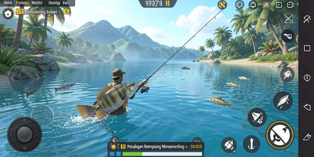 Tangkapan ikanku di game Fishing yang seru.