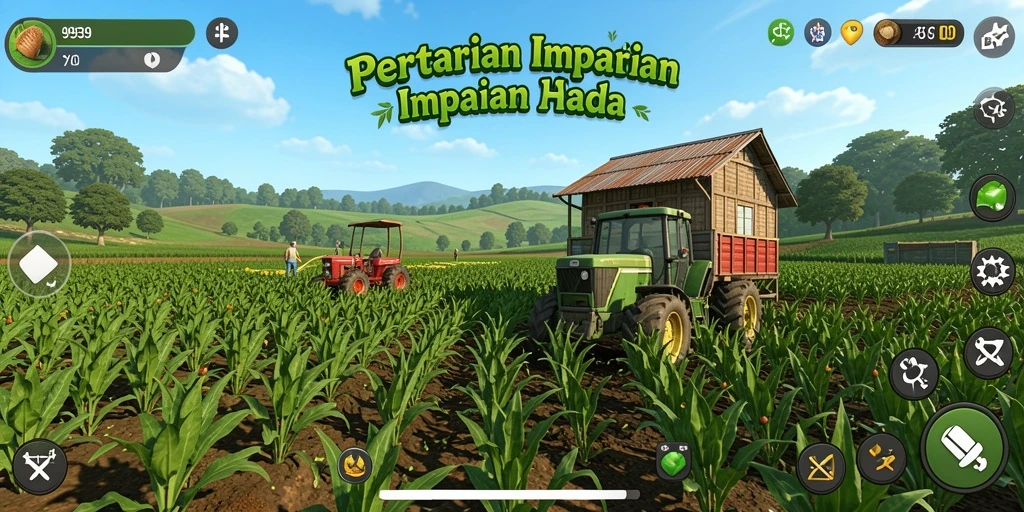 Tangkapan layar gameplay pertanian yang menarik di 9939.