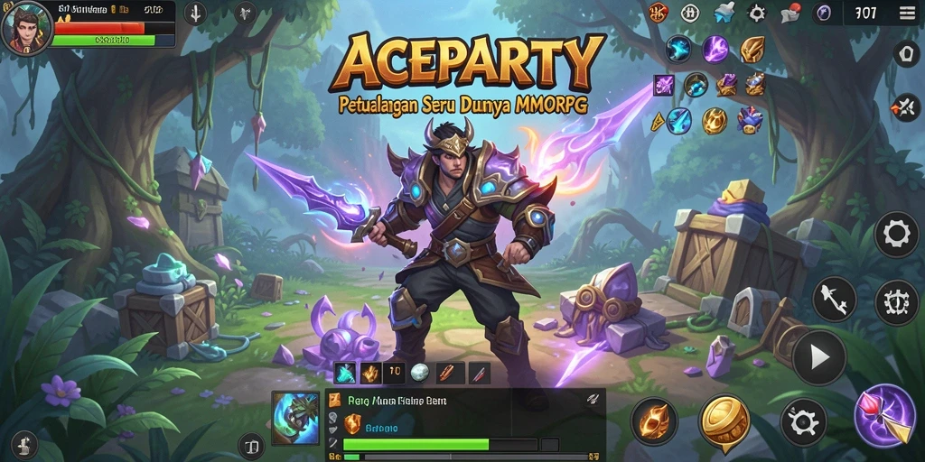 Tangkapan layar gameplay <strong>ACEPARTY</strong> yang menunjukkan pertempuran epik antar pemain.