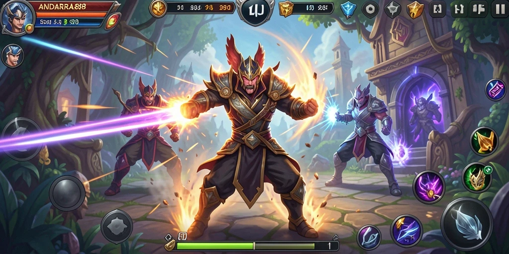 Tangkapan layar gameplay ANDARA88 menampilkan aksi pertarungan yang mendebarkan.