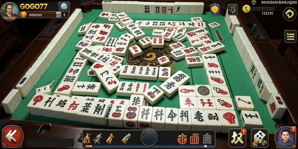 Tampilan gameplay Mahjong GOGO77 yang mengasyikkan dan penuh warna.