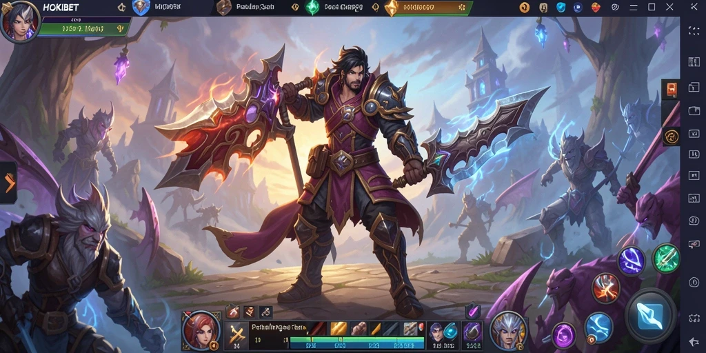 Tampilan gameplay HOKIBET yang menakjubkan dan petualangan epik.