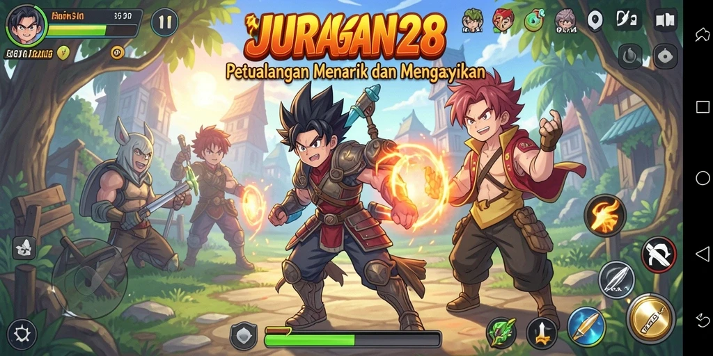 Tampilan gameplay menarik dan dinamis di JURAGAN28.
