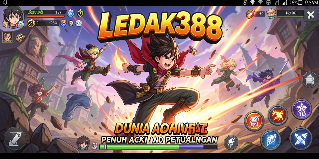 Tampilan gameplay seru dalam dunia Anime yang memukau.
