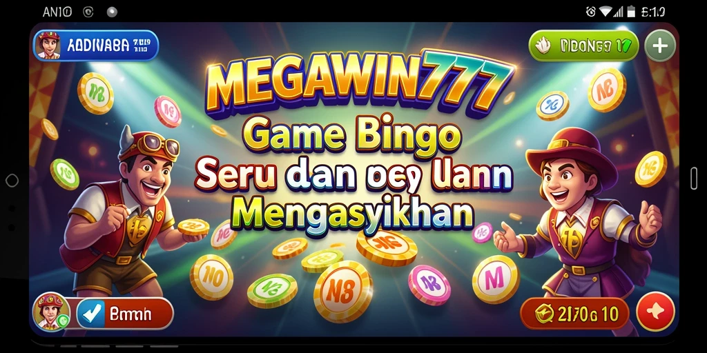 Tampilan gameplay MEGAWIN777 yang seru dan menarik saat bermain Bingo.