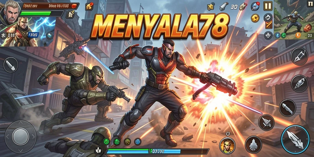 Screenshot MENYALA78 menampilkan aksi bertarung yang seru dan mendebarkan.