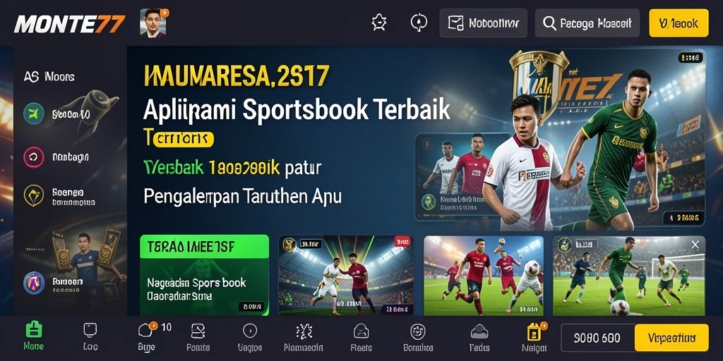 Screenshot utama MONTE77 menampilkan layar taruhan olahraga yang menarik.
