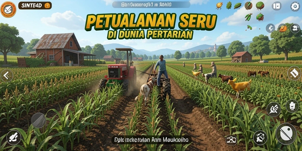 Gameplay <strong>SINTE4D</strong> yang menarik di dunia pertanian.