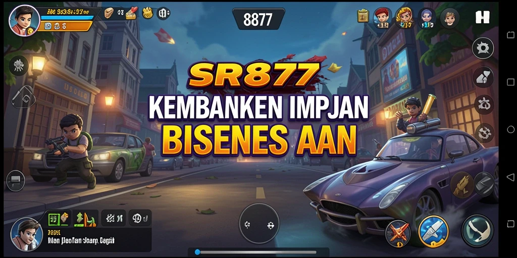 Tampilan gameplay <strong>SR877</strong> yang menampilkan keseruan pengelolaan bisnis.