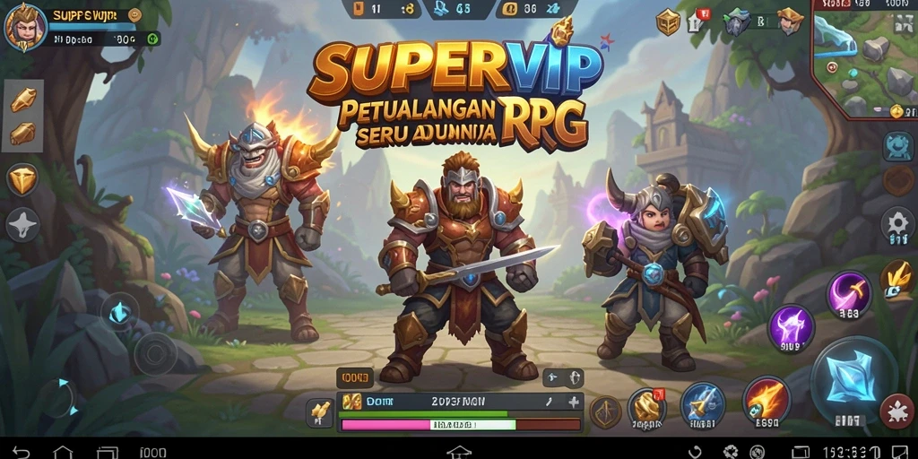 Tampilan gameplay RPG yang memukau di SUPERVIP.