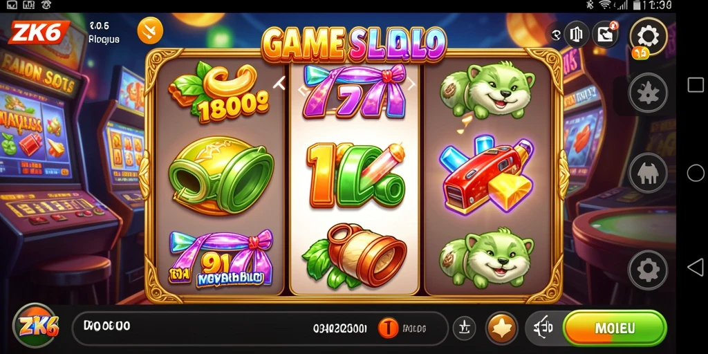 Tampilan gameplay ZK6 yang penuh warna dan menarik.